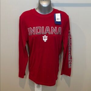 Champion Red Indiana Long Sleeve Tee